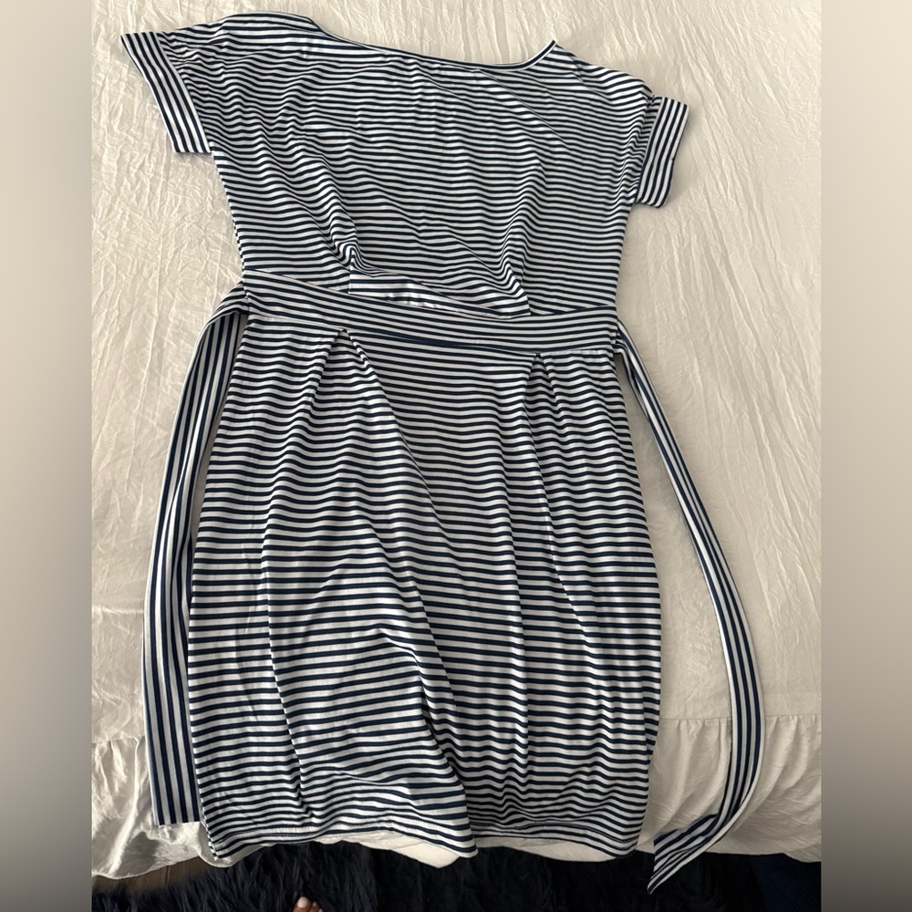 Striped Blue and White Dress